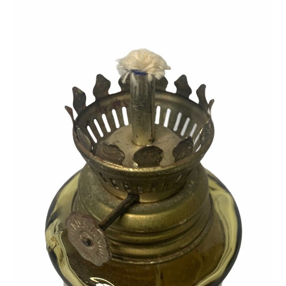 Vintage Chap Stick Co Amber Bottle Oil Lamp Religious Praying Hands Hong Kong 9" - Picture 8 of 10